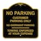 Signmission No Parking Customer Parking Only No Overnight Parking Towing Enforced at Your Expense, BG-1818-23754 A-DES-BG-1818-23754 - alternate 1